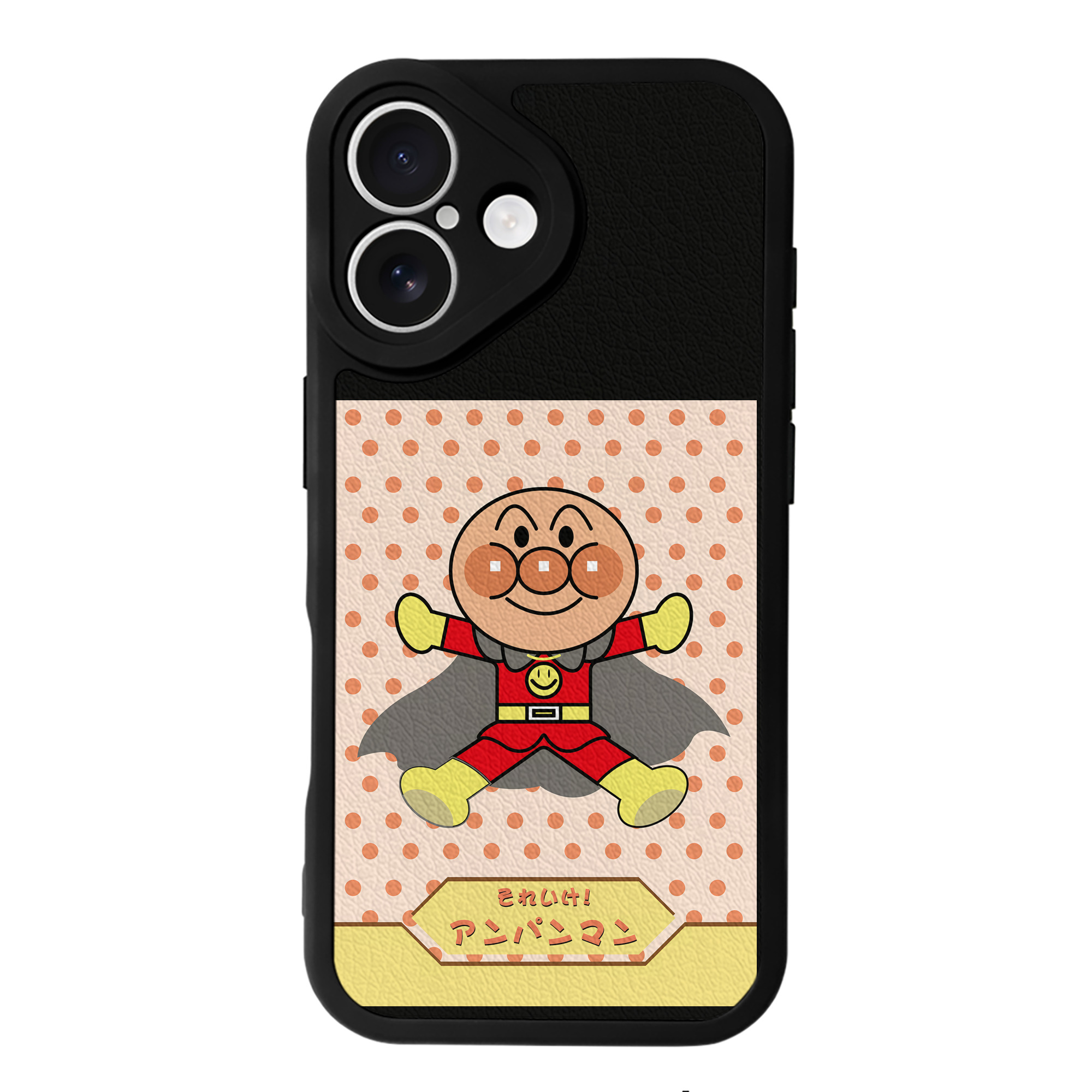 （画像用） アンパンマン Anpanman 【iPhone 16シリーズ対応】シリコンスマホケース（レザー調） 材質：シリコン